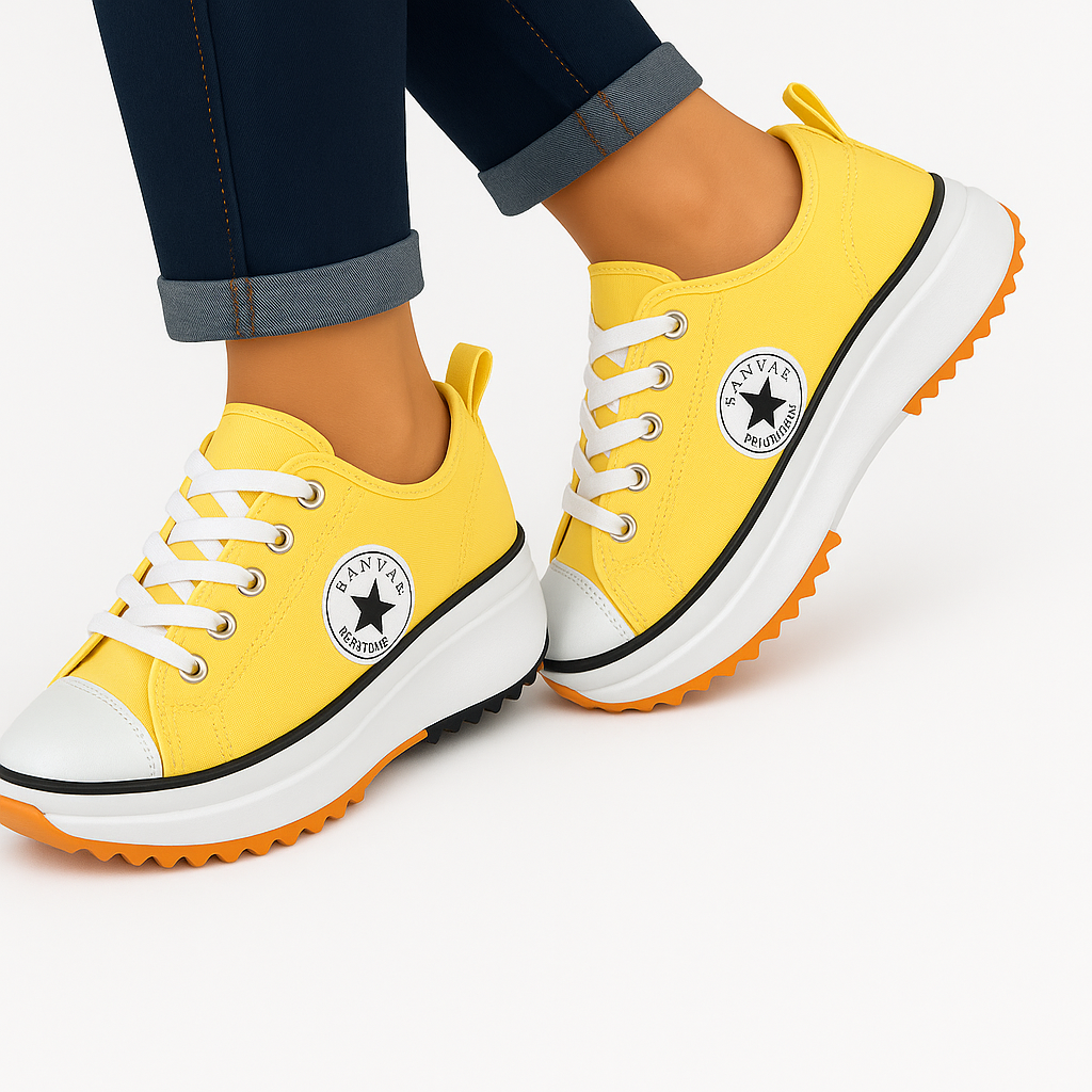 Sunlift – Damen Canvas Sneaker mit Plateau