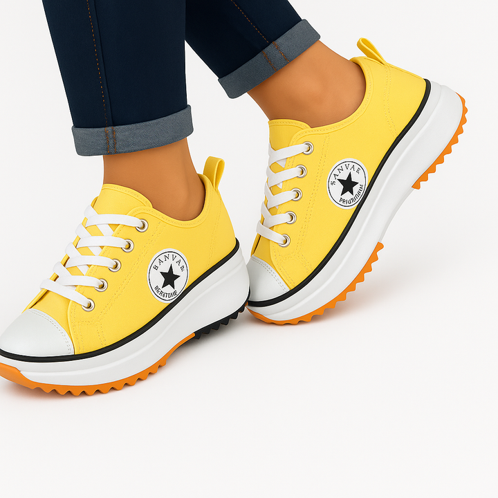 Sunlift – Damen Canvas Sneaker mit Plateau