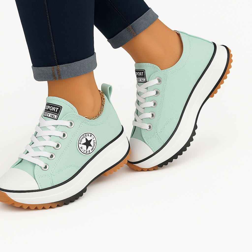 Sunlift – Damen Canvas Sneaker mit Plateau