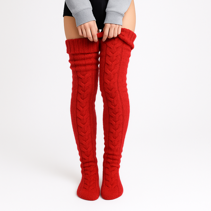 Kozyline warm – Overknee Socken Lang