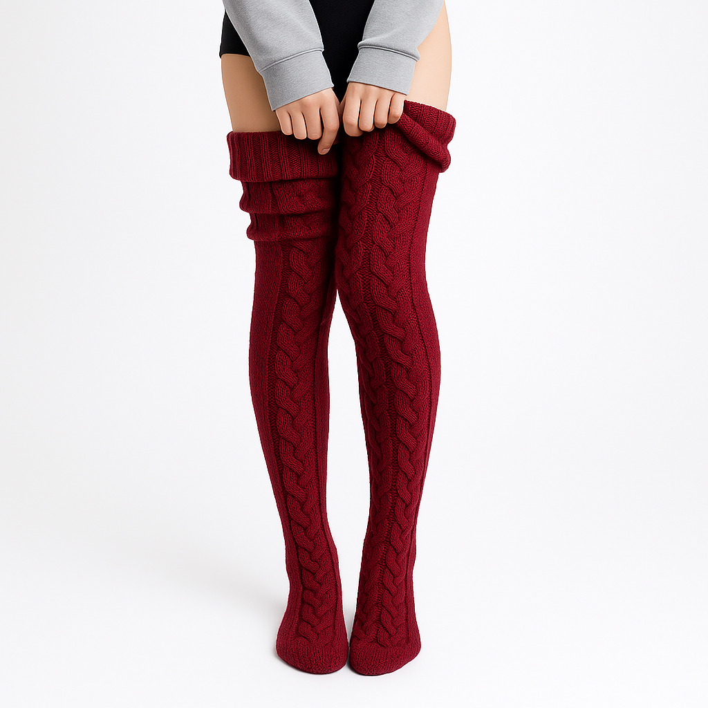 Kozyline warm – Overknee Socken Lang