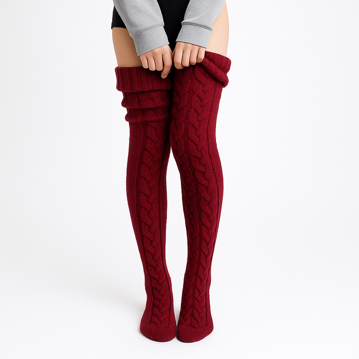 Kozyline warm – Overknee Socken Lang