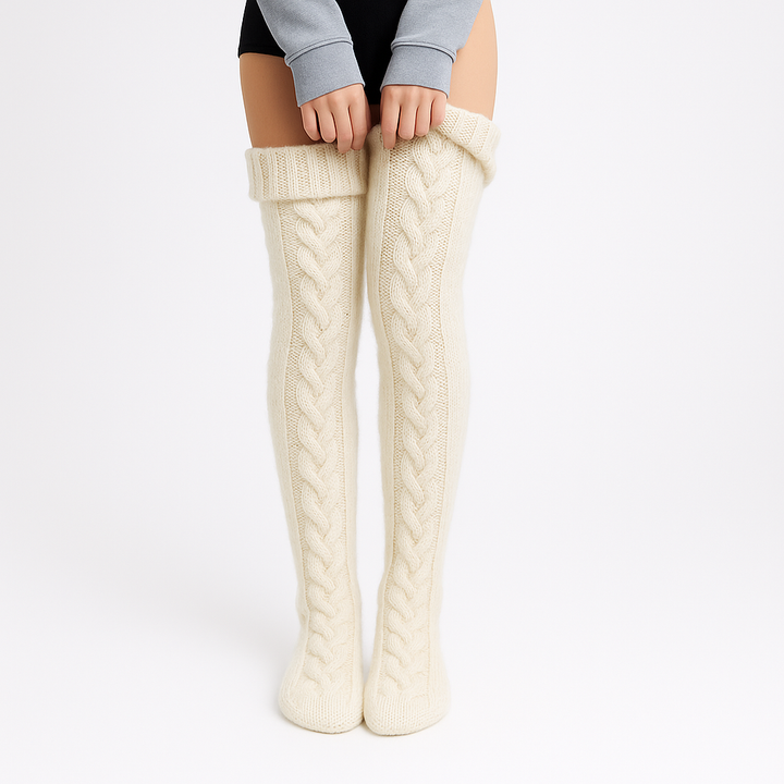Kozyline warm – Overknee Socken Lang