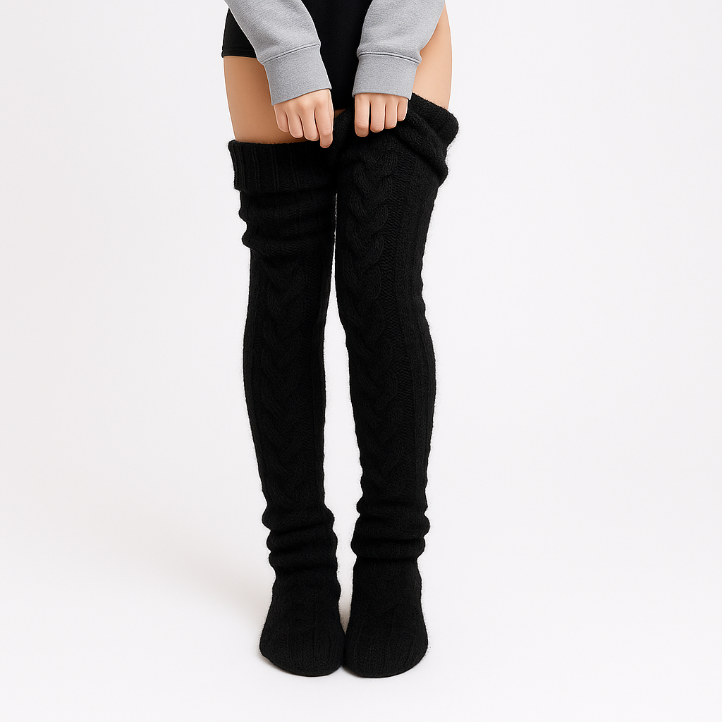 Kozyline warm – Overknee Socken Lang