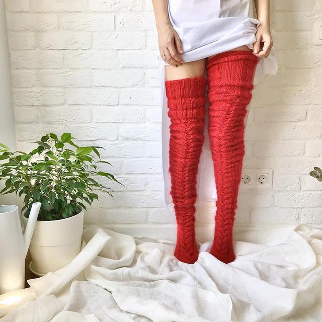 Kozyline warm – Overknee Socken Lang
